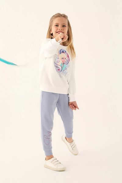 Frozen Disney Girls Cream Tracksuit Set