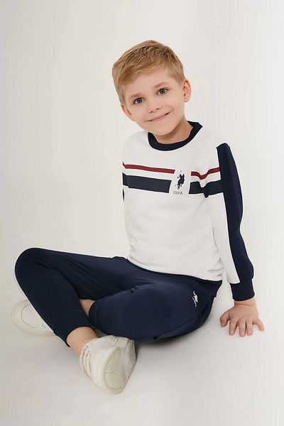 U.S. Polo Assn. BAZA. Set de trening pentru băiat alb Polo Assn Detail