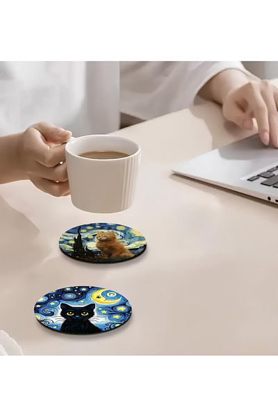 kutuTR 6-Piece Wooden Coasters Brd-005