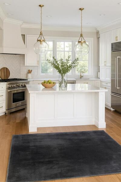 AKSU Buybox Beyaz Peluş Halı Post Halı Kaymaz Taban 80x50