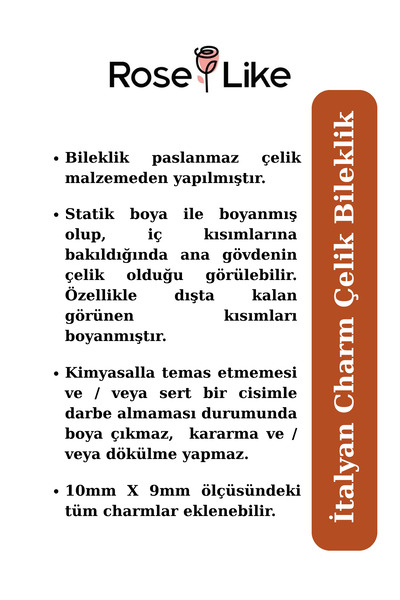 RoseLike Italian Charm Bracelet - Unwritten