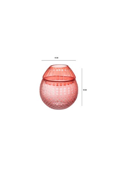Byblos Crystal laser engraved tissue box, pink color