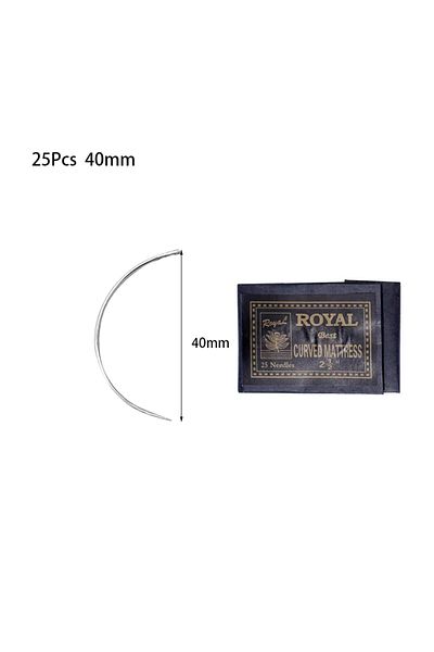 Choice1 25Pcs 40mm LMDZ 25Pcs Hand Sewing Home Household Repair Sewing Needles C-Shape Curved Mattress Needl