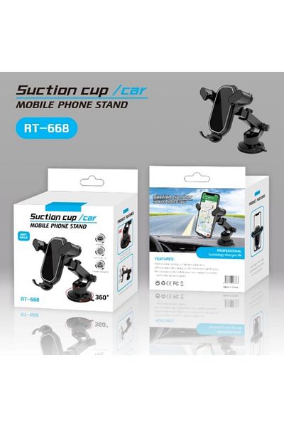 OEMLUBE Suport Auto Pentru Telefon Cu Ventuză Pentru Parbriz/bord, Rotație 360 De Grade