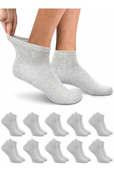 TTWAY Unisex Gray Booties Sports Socks 10 Pack Cotton