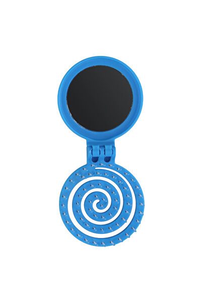 PROCO Beauty Makaron X Sw. Smiley-Three-Dimensional 3D Flexible Mirrored Bag Size Hair Brush-Compact Detangler