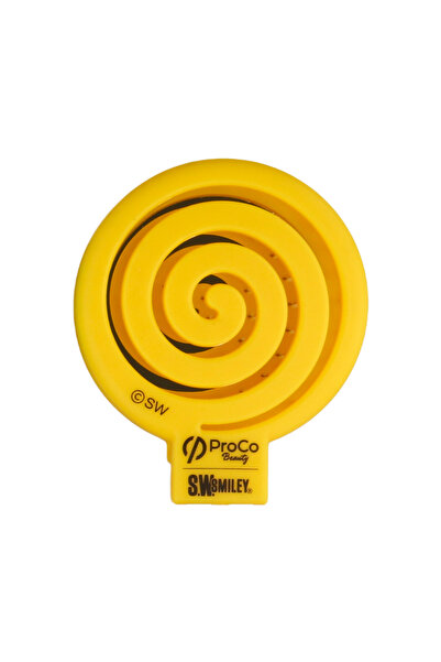 PROCO Beauty Makaron X Sw. Smiley-Three-Dimensional 3D Flexible Mirrored Bag Size Hair Brush-Compact Detangler