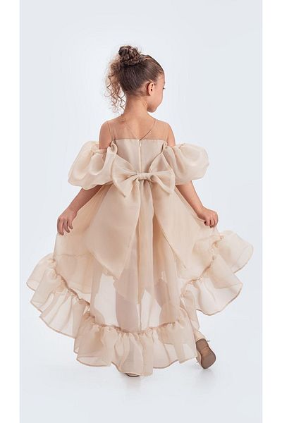 Mnk Baby&Kids Βραδινό φόρεμα για κορίτσι Arisvi M00738 CREAM