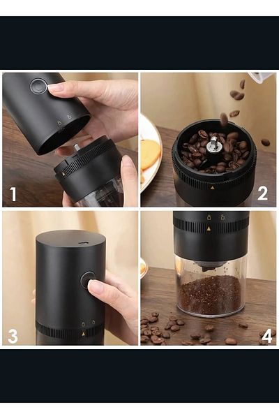 F.A.M.S Portable Coffee Grinder - Usb Rechargeable, Adjustable Grind Settings, Powerful Motor