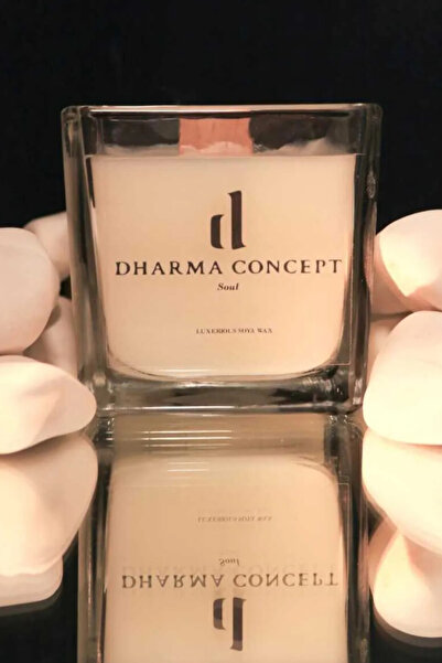 lukserious Premıum Kare Cam Kavanoz Lüks Vanilya Kokulu Mum Dekoratif Ahşap F...