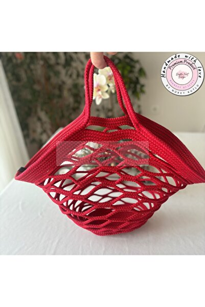 DOUBLE KNOT DESİGN File Plaj Çantası, Market Çantası, Pazar Çantası, Top Çant...