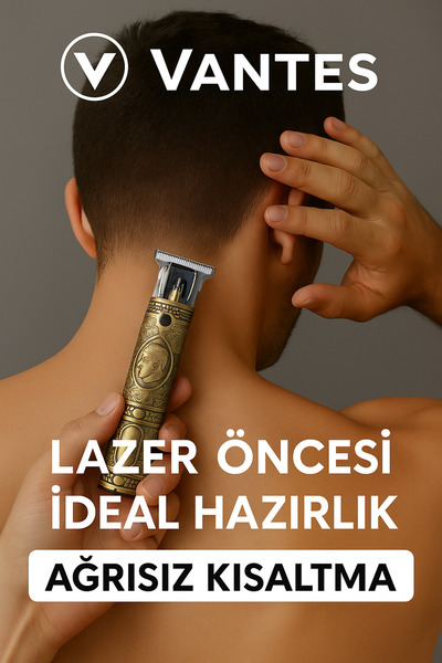 VANTES Ense Sakal Lazer Öncesi Tüm Vücut Kıl Tüy Kısaltma Epilasyon Kablosuz ...