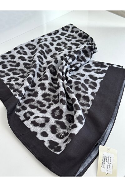 scarfella Leopar desenli Natural Şal