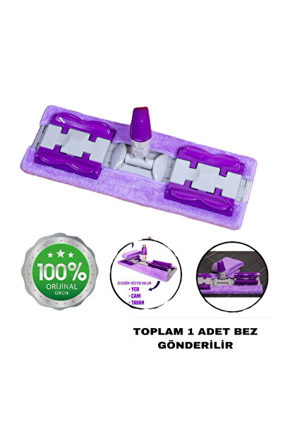 ARVALE Her Sapa Uygun 1 Adet Bezli Mop Başlık Yer&cam&tavan Silme Temizlik Mop Başlığı Sap Dahil Değildir