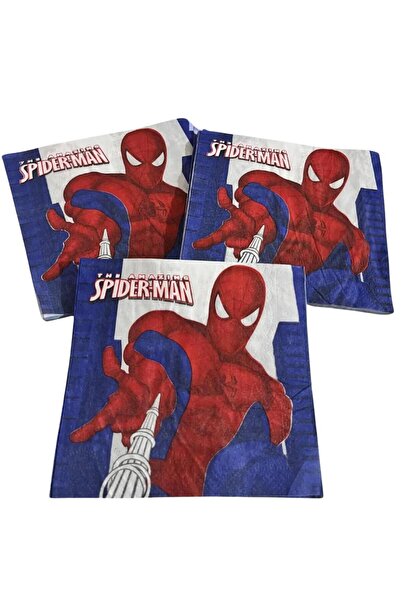 partyrüyası Spider-Man Themed 16-Person Flaming Birthday Set Mod1
