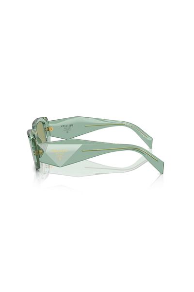 Prada Women Rectangular Alexis Sunglasses- Pr 17ws - Lense Size:49mm - Transparent Sage