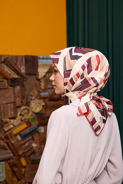 İpekhan Marrakech Συλλεκτικό Μαλακό Κασκόλ Red Brown 1197-01