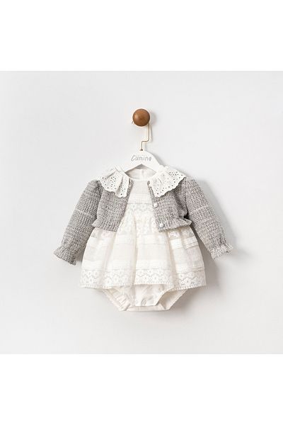 Cumino Shiny Bolero Romper for Baby Girl
