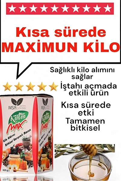 MSR BİTKİSEL DOĞAL ÜRÜNLER Kilommax İŞTAH AÇICI KİLO, ALDIRICI, Bitkisel Karı...