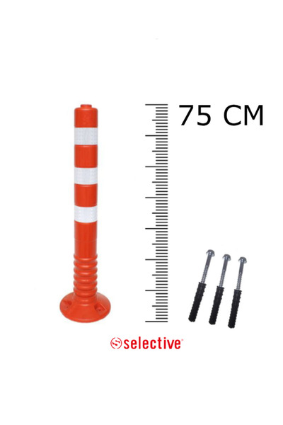 Selective Esnek Otopark Dubası Plastik Yol Şerit Ayırıcı Trafik Dubası 75cm 1...