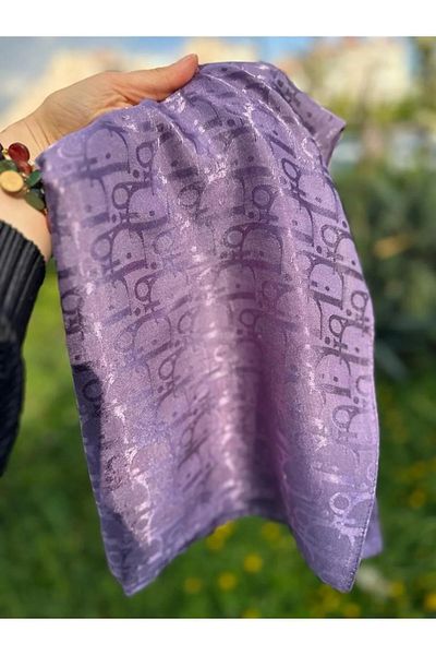 FRESCO SCARFS Γυναικείο Hijab Μεταξένιο Γυαλιστερό Σάλι Ζακάρ με μοτίβο