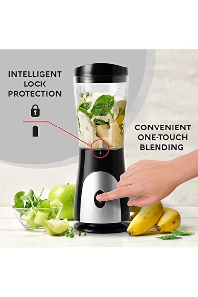 Westinghouse خلاط شخصي - صانع عصائر محمول بقوة 300 واط مع زجاجة رياضية خالية من مادة BPA سعة 600 مل، واحد