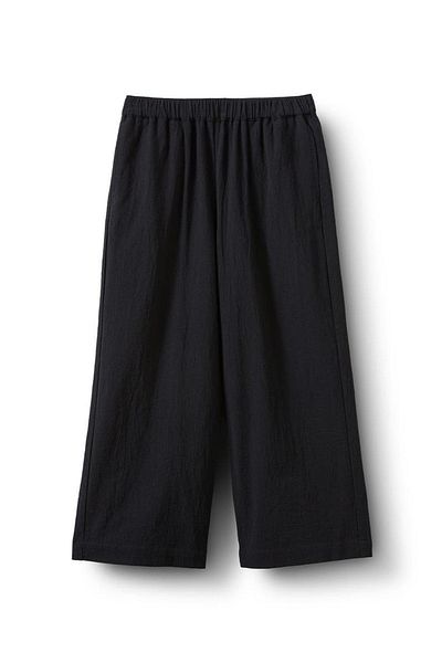 rois Girl's Wide Cut Muslin Black Pants