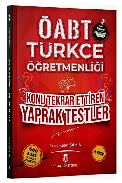TÜRKÇE ÖABTDEYİZ Türkçe Öabtdeyiz Öabt Türkçe Öğretmenliği Yaprak Testler - E...