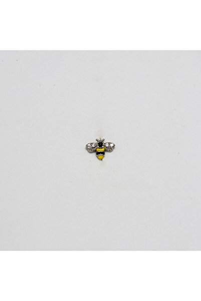 Piercing by Sever Arı Çelik Piercing… Gümüş/Silver Renkli ve Şeffaf Taşlı (TRAGUS HELIX CONCH FLAT)