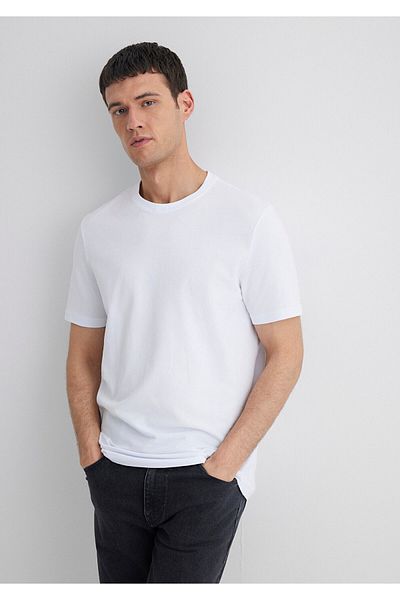 Mavi Stretch White Basic T-Shirt Regular Fit / Κανονική εφαρμογή 0610252 -620
