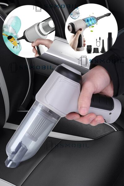 Dybox Taşınabilir Kablosuz Üfleme Ve Vakum Özellikli Ev-araba-ofis Mini El Sü...