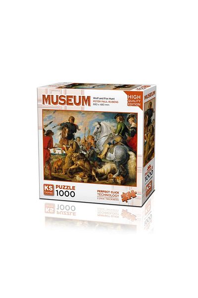 Ks Puzzle Fabbatoys Wolf and Fox Hunt 1000 Piece Puzzle