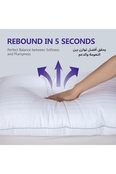 F.A.M.S Luxury Hotel Pillow 1500 gram 100% Striped Cotton 75 X 50 Hotel Collection Pillow