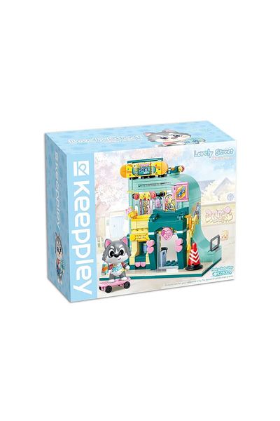 keeppley Lovely Street K28009 Husky Skate Shop - Sky and Candy Shop Building Blocks Toy Se