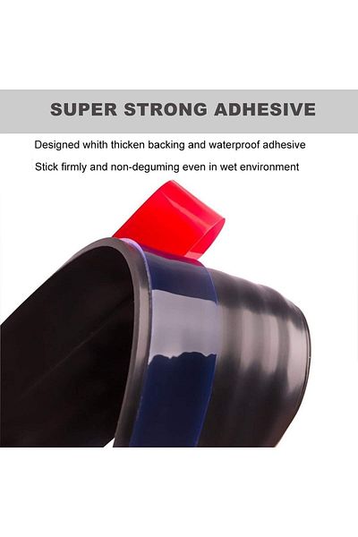 F.A.M.S Door Draft Stopper, Black, 120 Cm, Under Door Seal, For Exterior & Interior Doors, Set Of 2