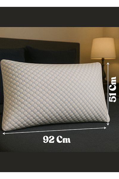 1/3 Life Shredded Memory Foam Pillow King Size (92X51 CM) Dual-sided Cooling Ice Silk & Soft Bamboo Cover