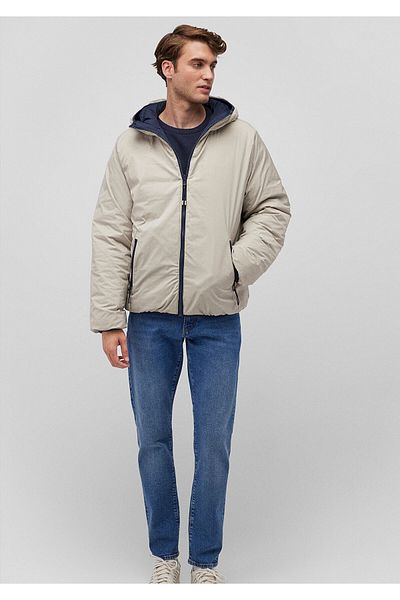 Mavi Double Sided Hooded Navy Blue Puffer Jacket 0110449 -80872