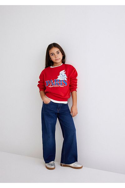 Mavi Bugs Bunny Printed Red Sweatshirt 7S10071-70471