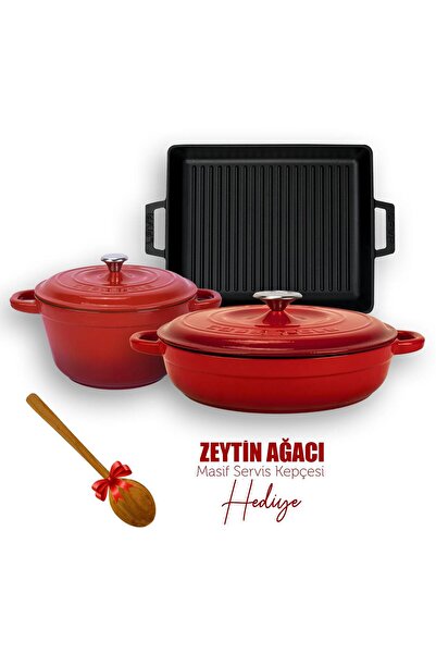 Lava Döküm 6x New Heritage Serisi Döküm Demir Tencere Tava Çeyiz Seti