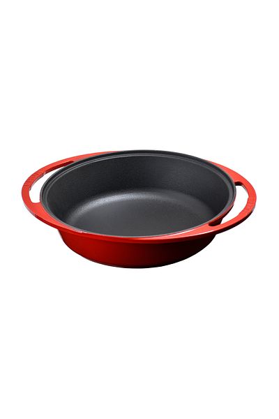Lava Cast Round Deep Frying Pan Cast Iron Solid Double Handle Diameter(Ø)27cm