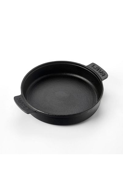 Lava 17cm Cast Round Casserole Container - Double Handle, Iron Solid