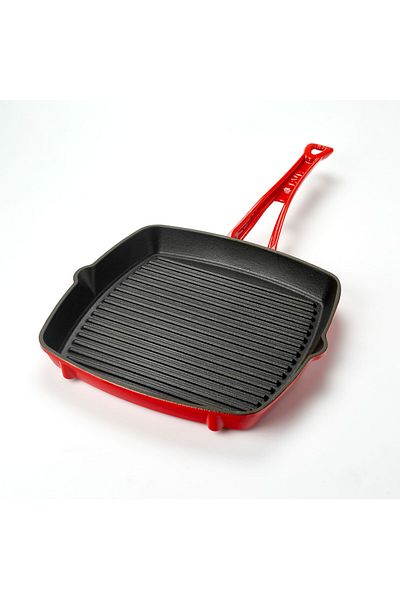 Lava Cast Square Grill Pan Cast Iron Solid HandleSize 26x26cm