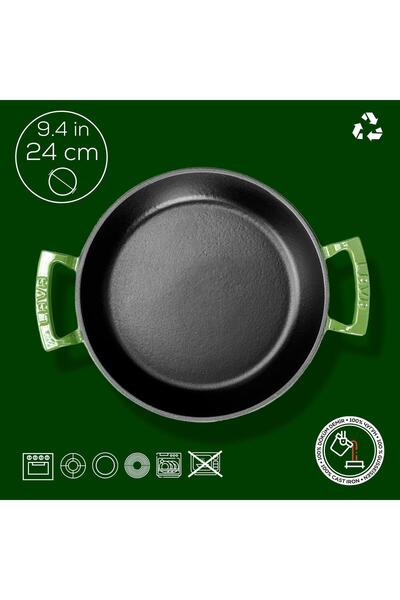 Lava 24Cm Double Handle Cast Round Pan Iron Solid
