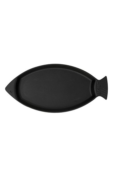 Lava Casting Fish Plate Cast Iron Solid Handle Size 15x24cm