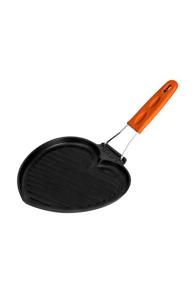 Lava Cast Shallow Grill Pan Love Series Silicone Wire Handle Size 22x23cm