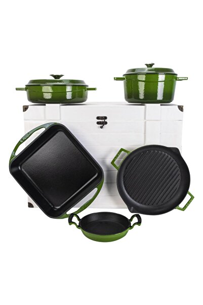 Lava Döküm Beyaz Ahşap Sandık Hediyeli Çeyiz Seti