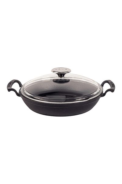 Lava Cast Round Sahan Glass Lid Cast Iron Solid Double Handle Diameter(Ø)24cm