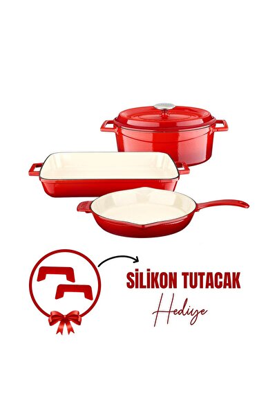 Lava Döküm 3x Edition Serisi Özel Koleksiyon Döküm Demir Tencere & Tava Seti