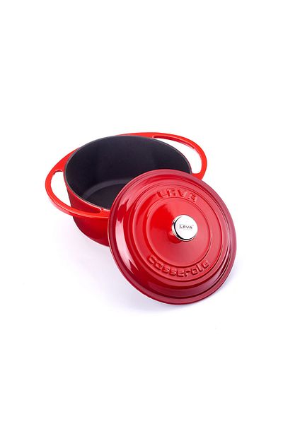 Lava Cast Round Pot Cast Iron Lid Heritage Series Diameter(Ø)20cm