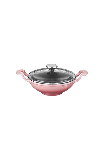 Lava Cast Mini Wok with Solid Handle and Glass Lid Diameter(Ø)16cm